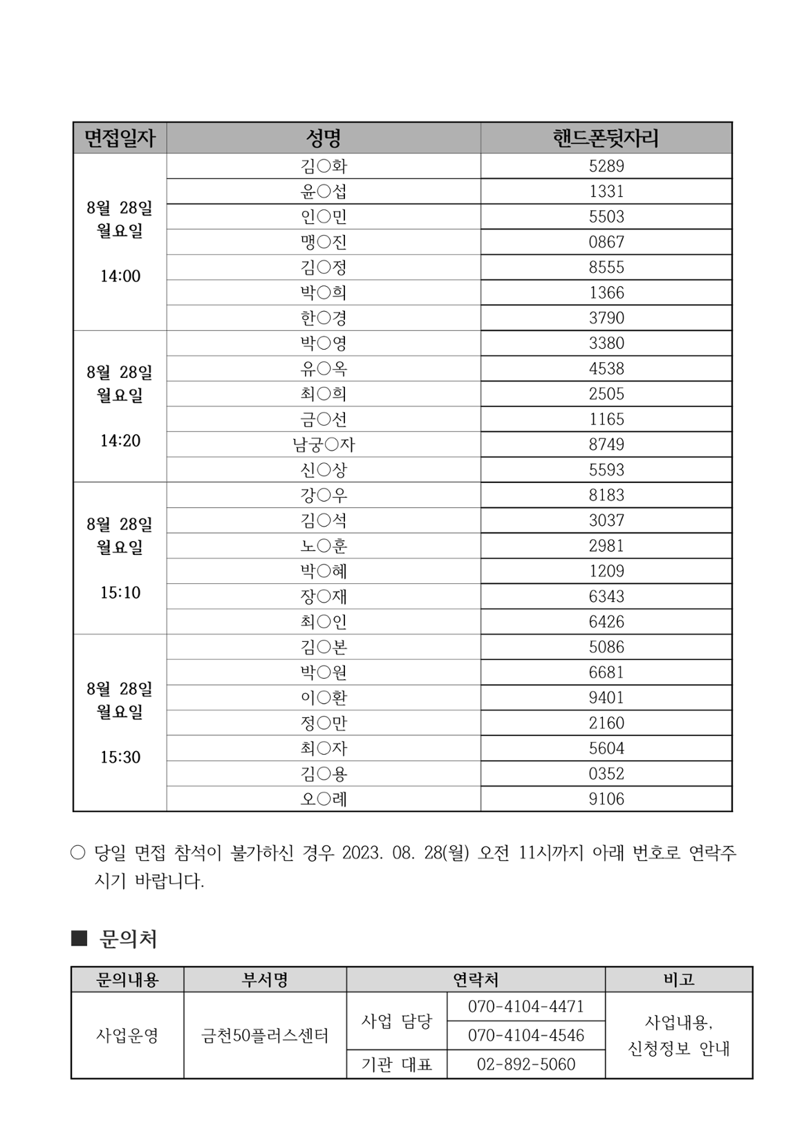 2023+서울시+보람일자리사업+지역복지사업단(금천%2C+구로)+5차+추가모집+서류합격자+및+면접+안내_3.png